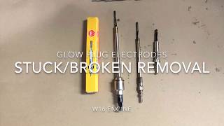 How to remove broken stuck glow plug electrode in then cylinder head engine [upl. by Onivla]