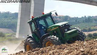 EXTREME PLOUGHING  JOHN DEERE 8210  ERMO Trivomere  AGROMECCANICA POMANTE [upl. by Weinman727]