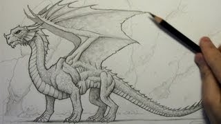 Drawing Time Lapse Dragon [upl. by Ayotac]