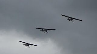 Duxford Summer Airshow DDay 80 Piper L4 Grasshoppers [upl. by Milissa4]