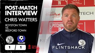 POSTMATCH INTERVIEW  BEDFORD TOWN FAC 1QR  CHRIS WATTERS  202425 [upl. by Ydnagrub]