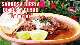 COMO PREPARAR BIRRIA SABROSA DE RES Y CERDO PARA FIESTAS O LA FAMILIA [upl. by Aretina]