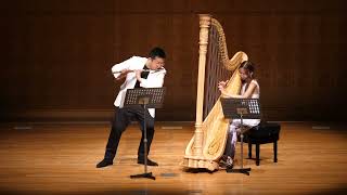 Fauré Fantaisie Op 79 arr flute amp harp Aaron Leung and Natalie Lo [upl. by Ylreveb]