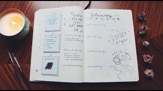 Set Up Februar 2017 ❤ BULLET JOURNAL [upl. by Enirual963]