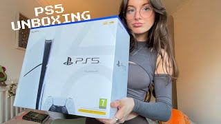 ASMR Unboxing my new PS5🎮 box tapping scratching camera tapping [upl. by Enylecoj]