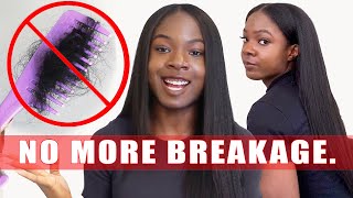 HOW I STOPPED MY EXCESSIVE BREAKAGE ON MY RELAXED HAIR [upl. by Yolande496]