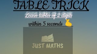 Easiest way to make tables from 1 to 100 🫰  justmaths1  Iqbal Singh [upl. by Olsen]