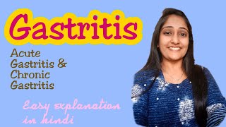 Gastritis pathology acute and chronic gastritis easy explanation in hindi [upl. by Merwyn]