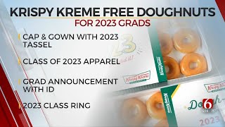 Krispy Kreme Offers Free Doughnuts To High School College Graduates [upl. by Gayl92]