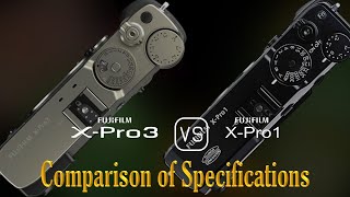 Fujifilm XPro3 vs Fujifilm XPro1 A Comparison of Specifications [upl. by Fishbein]