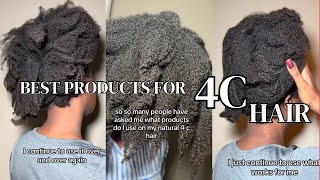 BEST 4C HAIR PRODUCTS I USE  Current 4C Hair Favorites [upl. by Atteuqcaj416]