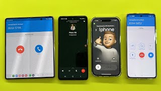 SkyPhone vs WhatsApp Business incoming Call IPhone 14pro vs Realmi 11pro vs Z Fold vs Poco X6 [upl. by Naryb]