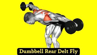 Dumbbell Rear Delt Fly To Build Bigger Delts [upl. by Ardnekal]