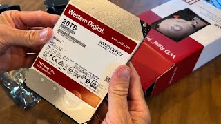 Home server upgrade Western Digital 20TB WD Red Pro NAS HDD  7200 RPM SATA 6 Gbs 35quot WD201KFG [upl. by Bolling]