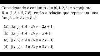 Função e Diagrama de Flechas ✅ IBFC [upl. by Razec173]