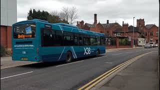 Buses in BurtonuponTrent Town centre 23022021 [upl. by Schild]