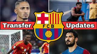 FC Barcelona Transfer Updates Ft Raphinha Ansu Fati Gundogan Nico Williams [upl. by Josefina498]