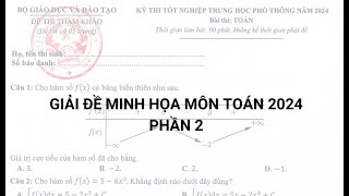 Chữa Đề Minh Họa Môn Toán 2024 Của Bộ GDampĐT  Câu 45  50 [upl. by Keram]