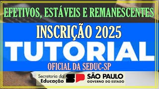 TUTORIAL DE INSCRIÇÃO 2025 [upl. by Pournaras33]