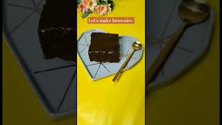 Easiest brownies at home without oven baking viralvideo fyp [upl. by Issy]