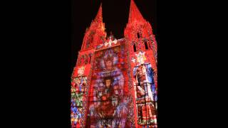 法國沙特爾大教堂燈光秀 Light show of Cathédrale NotreDame de Chartres Chartres Cathedral [upl. by Annadiana]