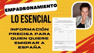 Lo esencial sobre el EMPADRONAMIENTO en España 🇪🇸✈️ [upl. by Virgina]