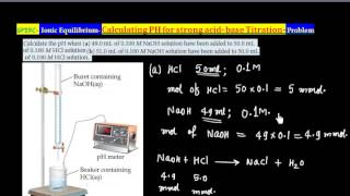 Lonic Equilibrium  Calculating PH for Strong Acid Base Titration  GP59C [upl. by Vullo285]