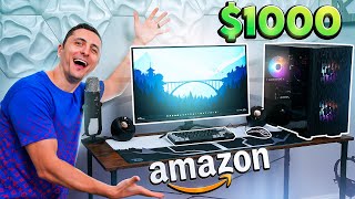 I Built a Full Gaming Setup for 1000 using only Amazon [upl. by Seftton]