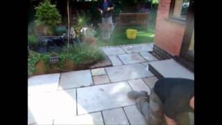 How to point sandstone paving [upl. by Hannis605]