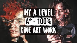 A Level Fine Art Book Flip Through A  100 [upl. by Essyla]