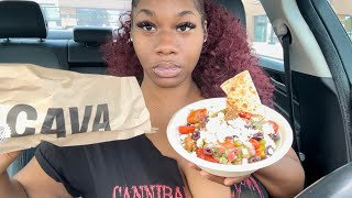 CAVA Bowl Review MUKBANG MONDAY 🥗 [upl. by Acie875]