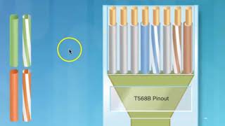 Correctly aligning the wire colours to build a TIA or EIA 568B cable pinout [upl. by Eeloj205]