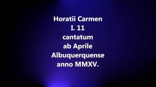 Horatii Carmen I11  Horace ode 111 Tu ne quaesieris scire nefas [upl. by Ardnasirhc673]