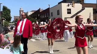 Parkersburg Big Red Marching Band in 2023 Homecoming Parade [upl. by Cummings]