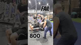 800lb Bench Press Fail gymfails benchpress fails [upl. by Hoj]