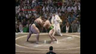 Kotonishiki vs Konishiki  Aki 1991 琴錦 対 小錦 [upl. by Gehlbach996]