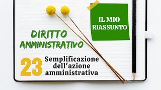 Diritto Amministrativo  Capitolo 23 semplificazione dellazione amministrativa [upl. by Hsu193]