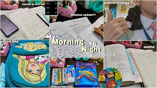 My Morning to Night study routine 💗 A day in my life as a 9th grader  Syllabus update [upl. by Niko]