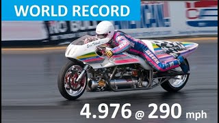 FASTEST ROCKET BIKE 14 Mile World Record  Eric Teboul  Santa Pod [upl. by Ailedua403]