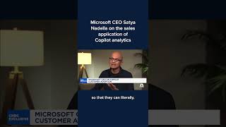 Microsoft CEO Satya Nadella on the sales application of Copilot analytics [upl. by Nnarual]