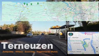 Cycling Route from Terneuzen Zuidpolder to Othene and Vogelwaarde Province of Zeeland [upl. by Rfinnej]