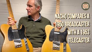 1950 Broadcaster VS 1953 Telecaster  A Comparison by Nacho Banos  Ask Zac 191 [upl. by Steffie]