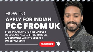 Applying for Indian PCC from the United Kingdom  vfsglobal policeclearancecertificate uklife [upl. by Marjorie]