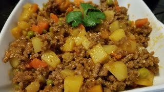 Carne molida con verduras picadillo de res [upl. by Ytsirhc390]