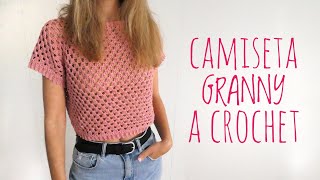 CAMISETA GRANNY  Tutorial crochet [upl. by Enela]