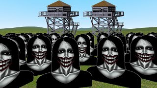 Kuchisake Onna Vs Towers In Garrys Mod Part 5 [upl. by Woodring843]