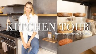 How I Organize My Kitchen  Full Kitchen Tour Organisation and Favorite Products  Sanne Vloet [upl. by Keithley426]