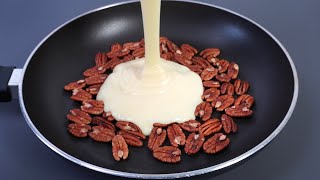 Mix condensed milk with pecans and you will be amazed Delicious and fast❗ [upl. by Llerad]