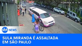 Cantora Sula Miranda é vítima de assalto em São Paulo  SBTNewsnaTV 030924 [upl. by Hulbard]