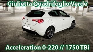 Alfa Romeo Giulietta QV 1750tbi 0220kmh Acceleration QUICK [upl. by Macario]